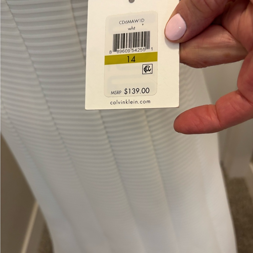 Calvin Klein Textured White Dress - Picture 12 of 13